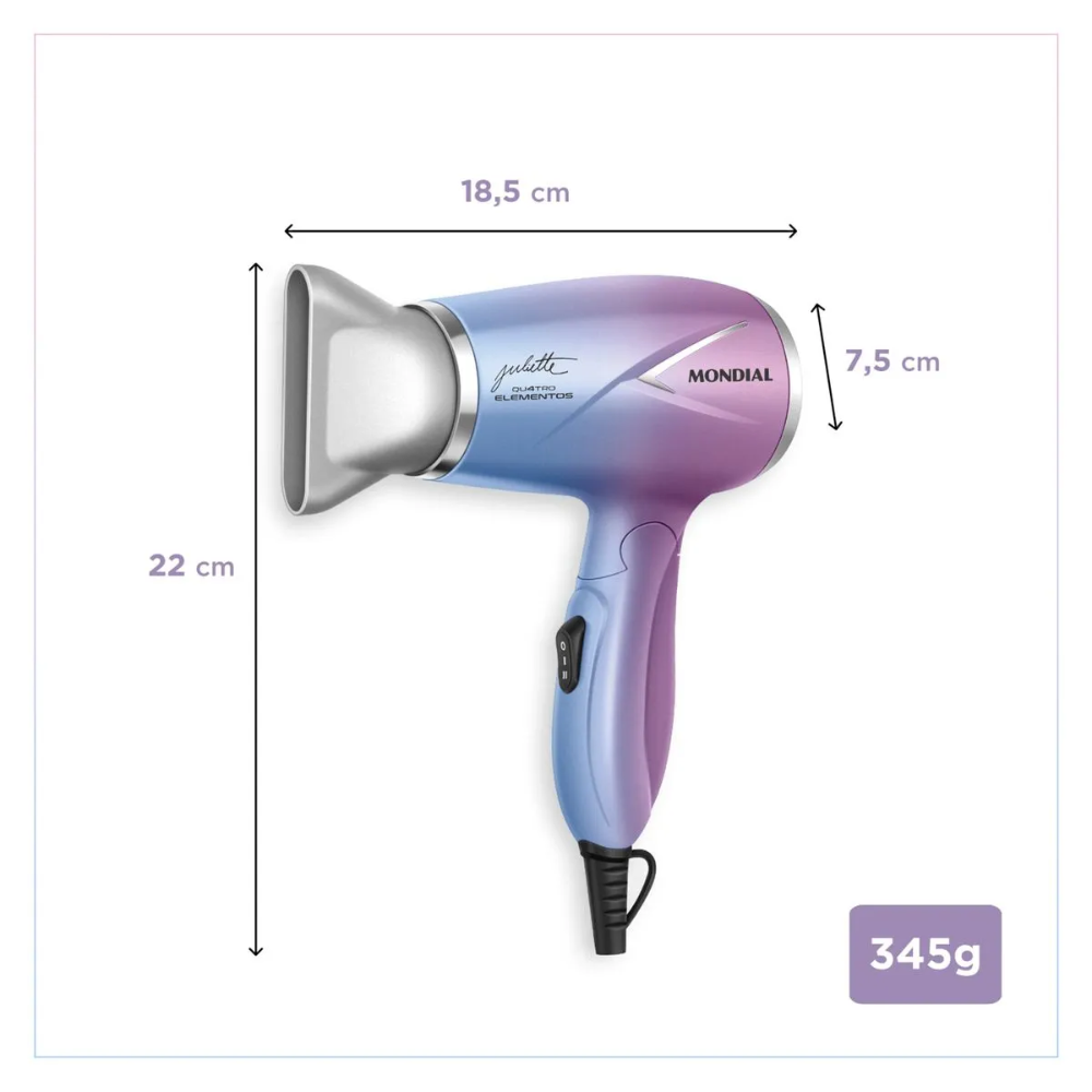 Secador De Cabelo Mondial Sct-ju-03 Bivolt 2 Temperaturas Secador De Cabelo Mondial Sct-ju-03 Bivolt 2 Temperaturas